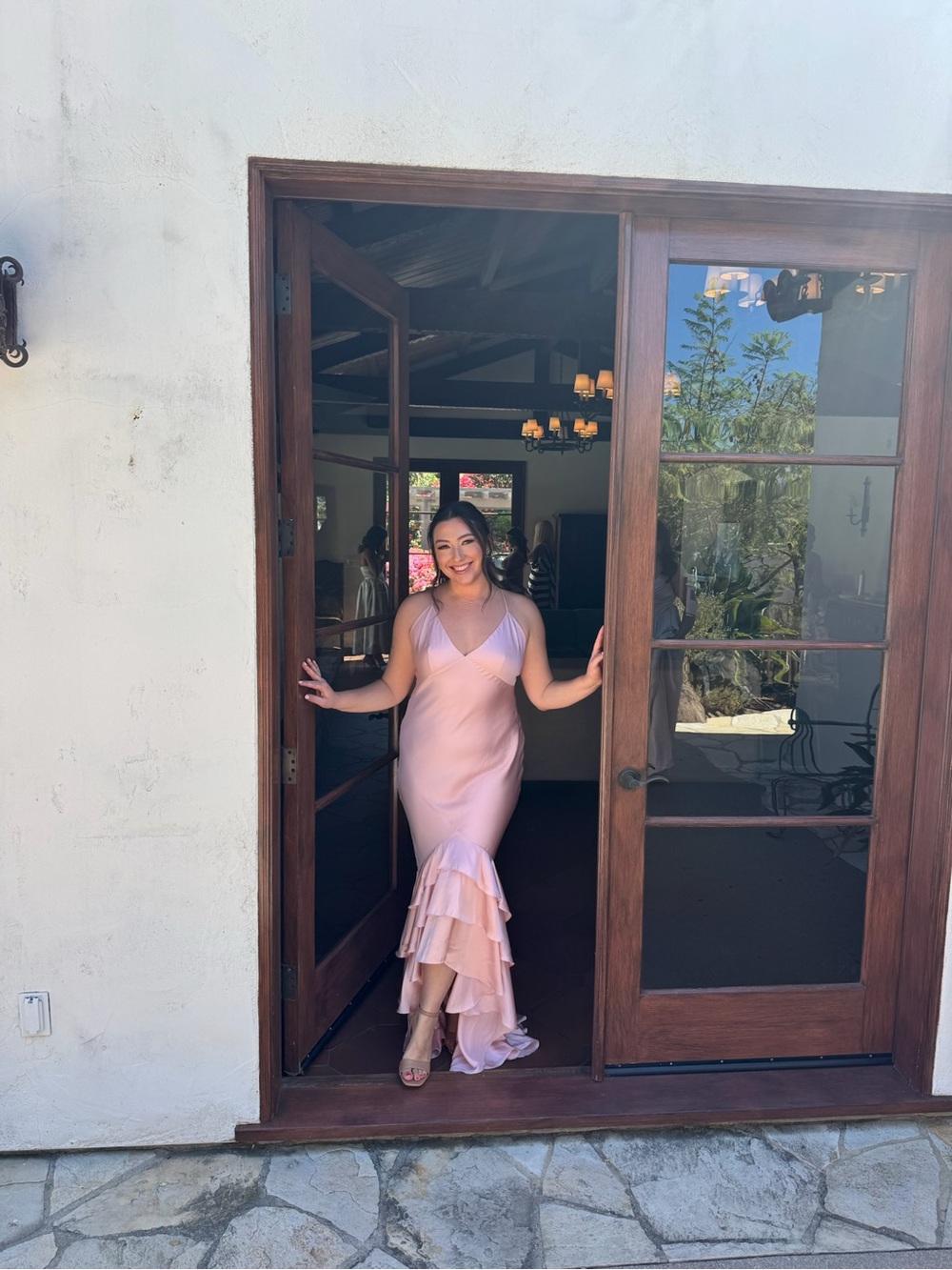Lovers + Friends Cleo Gown in Light Pink